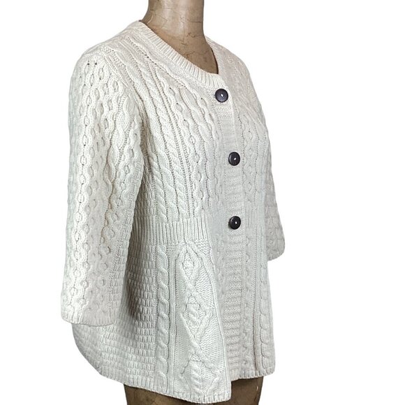 Kilronan Knitwear Merino Wool Button Cardigan Women's XL #241A - Picture 3 of 9